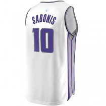 S.Kings #10 Domantas Sabonis Fanatics Branded 202223 Fast Break Replica Jersey White Association Edition Stitched American Basketball Jersey