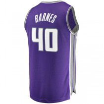 S.Kings #40 Harrison Barnes Fanatics Branded Fast Break Replica Player Jersey Purple Icon Edition Stitched American Basketball Jersey