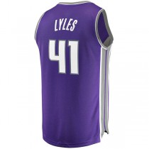 S.Kings #41 Trey Lyles Fanatics Branded Fast Break Replica Jersey Icon Edition Purple Stitched American Basketball Jersey