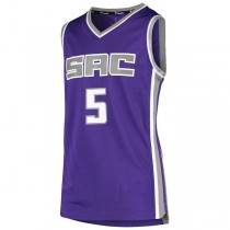 S.Kings #5 De'Aaron Fox Fanatics Branded Fast Break Team Jersey Purple Stitched American Basketball Jersey