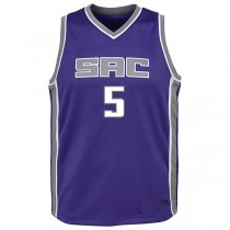 S.Kings #5 De'Aaron Fox Swingman Jersey Purple Stitched American Basketball Jersey