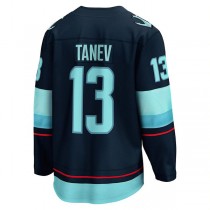 S.Kraken #13 Brandon Tanev Fanatics Branded Home Premier Breakaway Player Jersey Blue Stitched American Hockey Jerseys