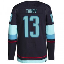 S.Kraken #13 Brandon Tanev Home Authentic Primegreen Player Jersey Blue Stitched American Hockey Jerseys