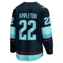 S.Kraken #22 Mason Appleton Fanatics Branded Home Breakaway Player Jersey Blue Stitched American Hockey Jerseys