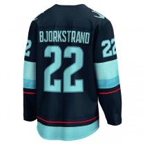 S.Kraken #22 Oliver Bjorkstrand Fanatics Branded Home Breakaway Player Jersey Blue Stitched American Hockey Jerseys