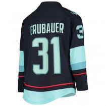 S.Kraken #31 Philipp Grubauer Home Replica Player Jersey Blue Stitched American Hockey Jerseys