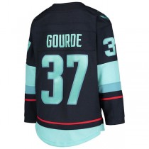 S.Kraken #37 Yanni Gourde Home Premier Player Jersey Blue Stitched American Hockey Jerseys