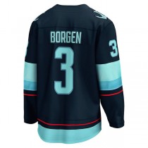 S.Kraken #3 Will Borgen Fanatics Branded Home Breakaway Player Jersey Blue Stitched American Hockey Jerseys