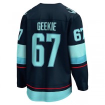 S.Kraken #67 Morgan Geekie Fanatics Branded Home Breakaway Player Jersey Blue Stitched American Hockey Jerseys