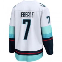 S.Kraken #7Jordan Eberle Fanatics Branded Away Premier Breakaway Player Jersey White Stitched American Hockey Jerseys