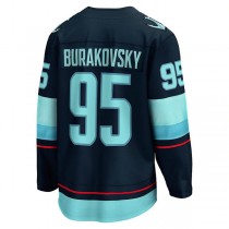S.Kraken #95 Andre Burakovsky Fanatics Branded Home Breakaway Player Jersey Blue Stitched American Hockey Jerseys