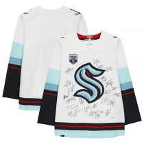 S.Kraken Fanatics Authentic Multi-Signed with Inaugural Season Jersey Patch with Multiple Signatures Limited Edition of 50 White Stitched American Hockey Jerseys