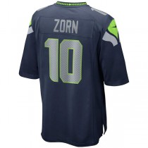 S.Seahawks #10 Jim Zorn College Navy Game Retired Player Jersey Stitched American Football Jerseys