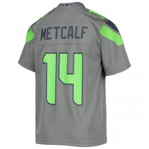 S.Seahawks #14 DK Metcalf Gray Inverted Team Game Jersey Stitched American Football Jerseys