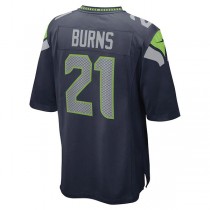 S.Seahawks #21 Artie Burns College Navy Game Player Jersey Stitched American Football Jerseys