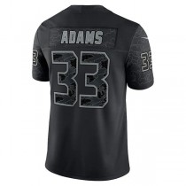 S.Seahawks #33 Jamal Adams Black RFLCTV Limited Jersey Stitched American Football Jerseys