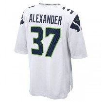 S.Seahawks #37 Shaun Alexander White Retired Player Game Jersey Stitched American Football Jerseys