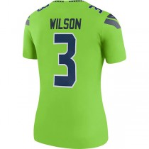 S.Seahawks #3 Russell Wilson Neon Green Color Rush Legend Jersey Stitched American Football Jerseys