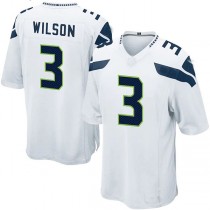 S.Seahawks #3 Russell Wilson White Game Jersey Stitched American Football Jerseys