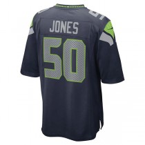 S.Seahawks #50 Vi Jones College Navy Game Player Jersey Stitched American Football Jerseys