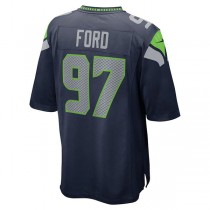 S.Seahawks #97 Poona Ford College Navy Game Jersey Stitched American Football Jerseys