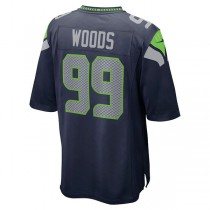 S.Seahawks #99 Al Woods College Navy Game Player Jersey Stitched American Football Jerseys