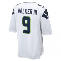S.Seahawks #9 Kenneth Walker III White Away Game Player Jersey Stitched American Football Jerseys