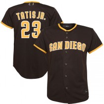 San Diego Padres #23 Fernando Tatis Jr. Brown Road Replica Player Jersey Baseball Jerseys