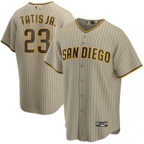 San Diego Padres #23 Fernando Tatis Jr. Tan Alternate Replica Player Jersey Baseball Jerseys