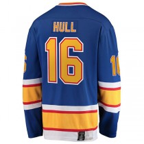 St.L.Blues #16 Brett Hull Fanatics Branded Premier Breakaway Retired Player Jersey Blue Stitched American Hockey Jerseys