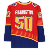 St.L.Blues #50 Jordan Binnington Fanatics Authentic Autographed 2020-21 Reverse Retro with Winnington Inscription Limited Edition of 20 Red Stitched American Hockey Jerseys