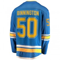 St.L.Blues #50 Jordan Binnington Fanatics Branded 2018-19 Alternate Premier Breakaway Player Jersey Stitched American Hockey Jerseys