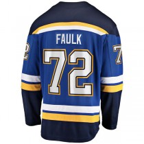St.L.Blues #72 Justin Faulk Fanatics Branded Home Breakaway Player Jersey Blue Stitched American Hockey Jerseys