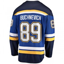 St.L.Blues #89 Pavel Buchnevich Fanatics Branded Home Breakaway Player Jersey Blue Stitched American Hockey Jerseys