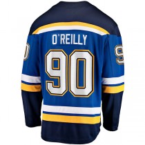 St.L.Blues #90 Ryan O'Reilly Fanatics Branded Home Captain Premier Breakaway Player Jersey Blue Stitched American Hockey Jerseys