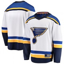 St.L.Blues Fanatics Branded Breakaway Away Jersey White Stitched American Hockey Jerseys
