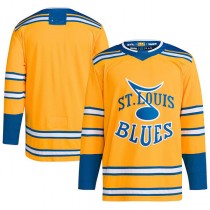St.L.Blues Reverse Retro 2.0 Authentic Blank Jersey Yellow Stitched American Hockey Jerseys