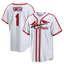 St. Louis Cardinals #1 Ozzie Smith White Home Cooperstown Collection Player Jersey Baseball Jerseys