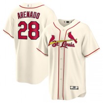 St. Louis Cardinals #28 Nolan Arenado Cream Alternate Official Replica Player Jersey Baseball Jerseys