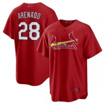 St. Louis Cardinals #28 Nolan Arenado Red Alternate Official Replica Player Jersey Baseball Jerseys