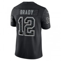 TB.Buccaneers #12 Tom Brady Black RFLCTV Limited Jersey Stitched American Football Jerseys