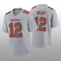 TB.Buccaneers #12 Tom Brady Gray Atmosphere Game Jersey Stitched American Football Jerseys