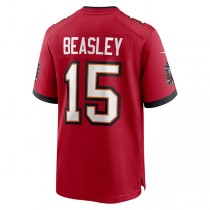TB.Buccaneers #15 Cole Beasley Red Game Player Jersey Stitched American Football Jerseys