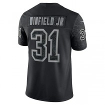 TB.Buccaneers #31 Antoine Winfield Jr. Black RFLCTV Limited Jersey Stitched American Football Jerseys