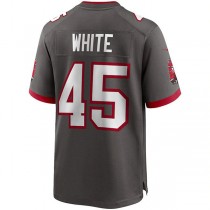 TB.Buccaneers #45 Devin White Pewter Game Jersey Stitched American Football Jerseys