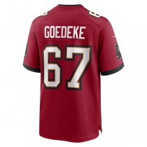 TB.Buccaneers #67 Luke Goedeke Red Game Player Jersey Stitched American Football Jerseys