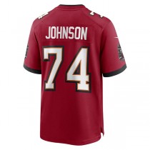 TB.Buccaneers #74 Fred Johnson Red Game Player Jersey Stitched American Football Jerseys