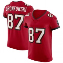 TB.Buccaneers #87 Rob Gronkowski Red Vapor Elite Jersey Stitched American Football Jerseys