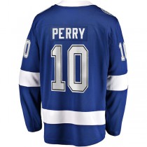 TB.Lightning #10 Corey Perry Fanatics Branded Home Breakaway Player Jersey Blue Stitched American Hockey Jerseys