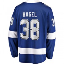TB.Lightning #38 Brandon Hagel Fanatics Branded Home Breakaway Player Jersey Blue Stitched American Hockey Jerseys
